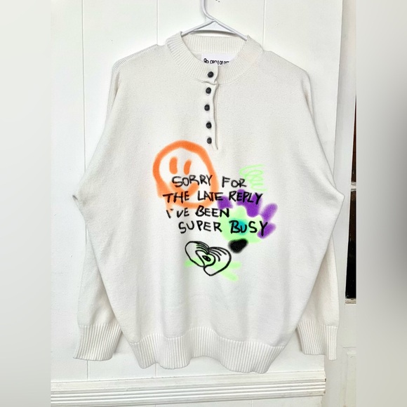 Oversized painterly Sweatshirt for women - Picture 1 of 4